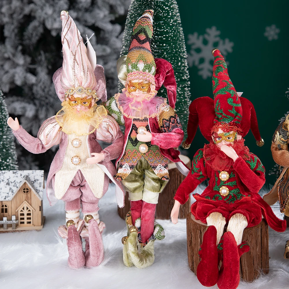 1PCS New Arrived Elves Doll Festival Decorations Christmas Elf Holiday Kids Gifts Ornament BendableElves Plush Toy Best Gift