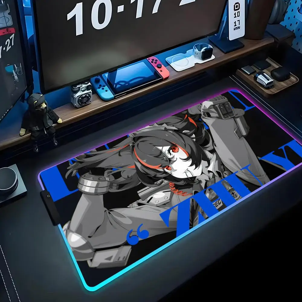 

zhu yuan Mouse Pad RGB Gaming Mousepad Big LED Pad PC Desk Mat Luminous Mouse Pad Large Keyboard Mats Table Rug With Backlit