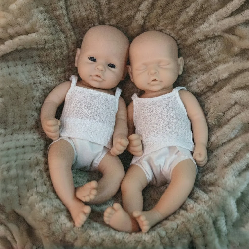 33CM Unpainted Reborn Dolls Boys/Girls Lifelike Full Body Soft Silicone Newborn Baby Doll Toys For Kid's Gifts Reborn Baby - view 4