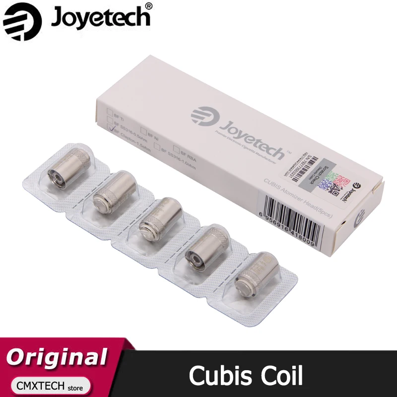 5Pcs/Lot Joyetech Cubis Coil BF SS316 Replacement Coil Head 0.5ohm 0.6ohm 1.0ohm Clapton 1.5ohm  for Cubis Atomizer