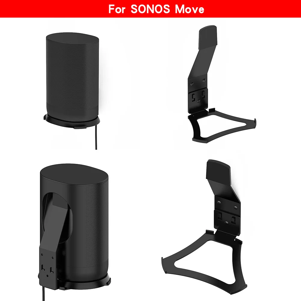 Speaker Stand Holder Wall-mounted Speaker Hanger Space Saving Sound Box Storage Rack Aluminum Alloy Compatible with SONOS Move