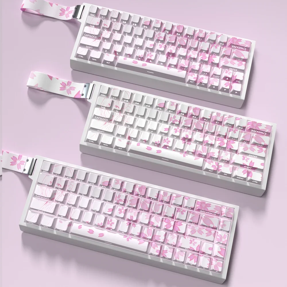 

63 Kes Nakano Miku Translucent Keycaps Anime Side Print Keycaps PBT Dye-Sub Cherry for Mechanical Keyboard Wooting 60 65 68
