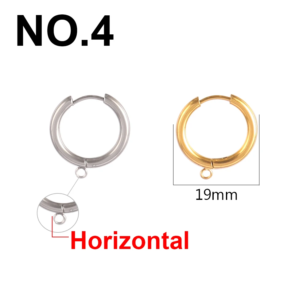 10pcs 316L Stainless Steel Earring Hooks with Loops