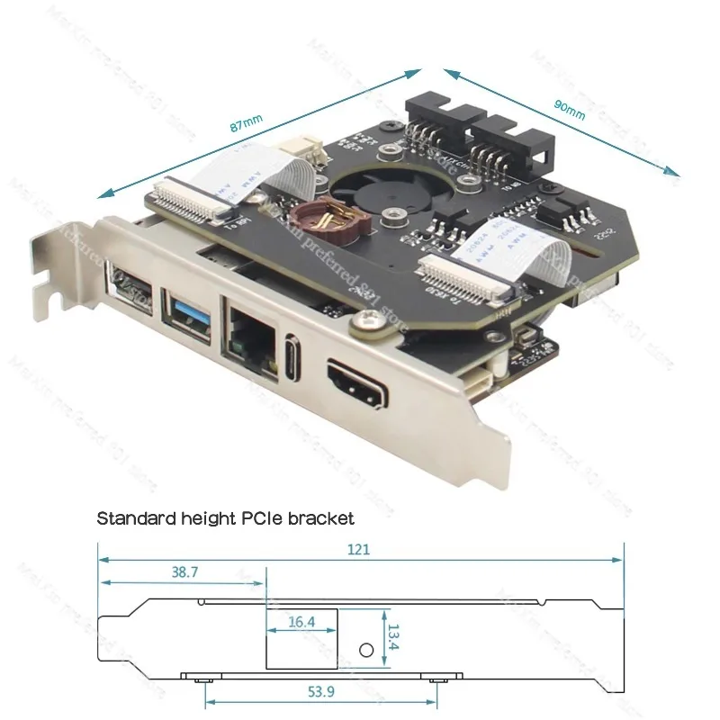 Control Remoto KVM V3 HAT para Raspberry Pi, Servidor PCIe overIP, HDMI CSI KVM-A8