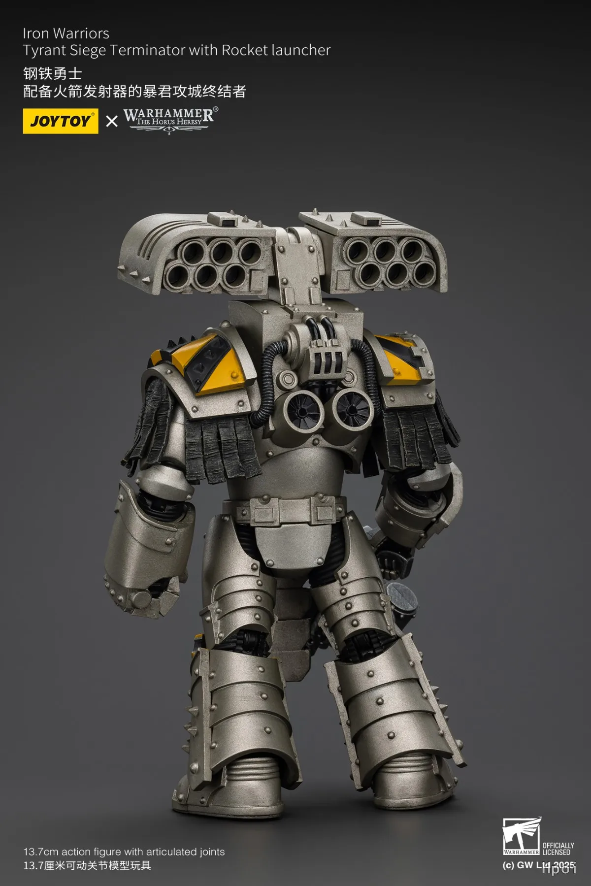 

【UA】JOYTOY Warhammer 40K Scale 1/18 Action Figures Iron Warriors Tyrant Siege Terminator with Rocket Launcher Models Toys