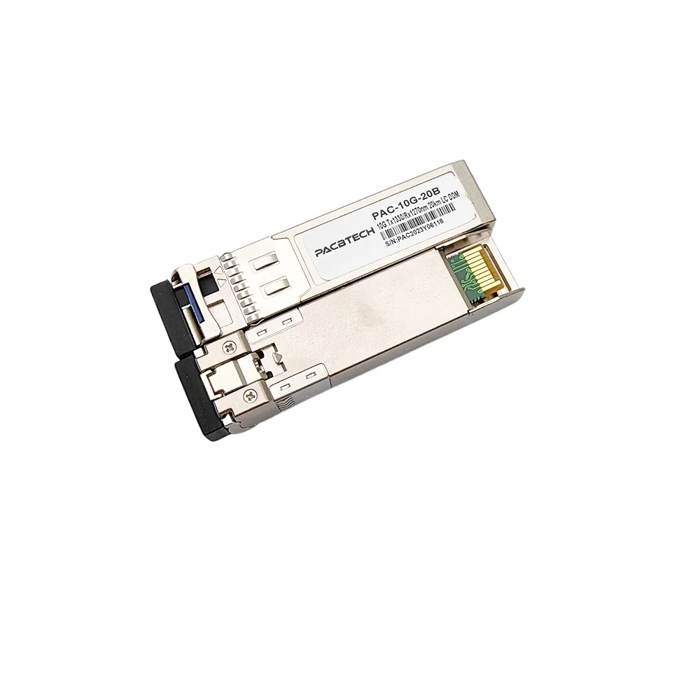وحدة 10G BIDI SM LC WDM SFP + 1270/1330nm وضع واحد 20 كجم وحدة ألياف بصرية متوافقة مع مفتاح Cisco