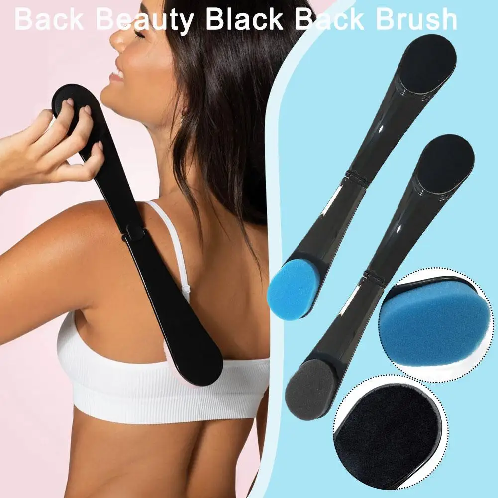 

Черная щетка для спины Back Beauty с длинной ручкой, губка для самозагара, аппликатор для спины, инструмент для ванной, тела, кожа V3Z9