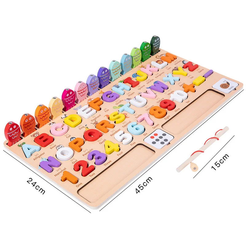 Montessori Holz Mathematik Würfel Kinder Lernen Pädagogisches Spielzeug Angeln Holz Digitale Puzzles Lernen Farbe Frühen kinder Geschenke