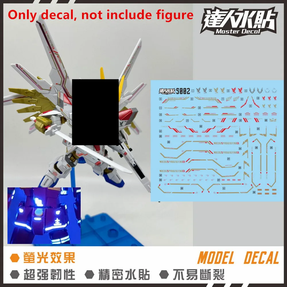 

D.L высококачественная флуоресцентная наклейка водяная паста для SDCS MIGHTY STRIKE FREEDOM модель DL329 *