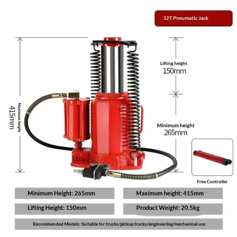 Pneumatic Jack Vertical Hydraulic Jack Air Jack for Heavy Duty Truck Tire Changing Tool
