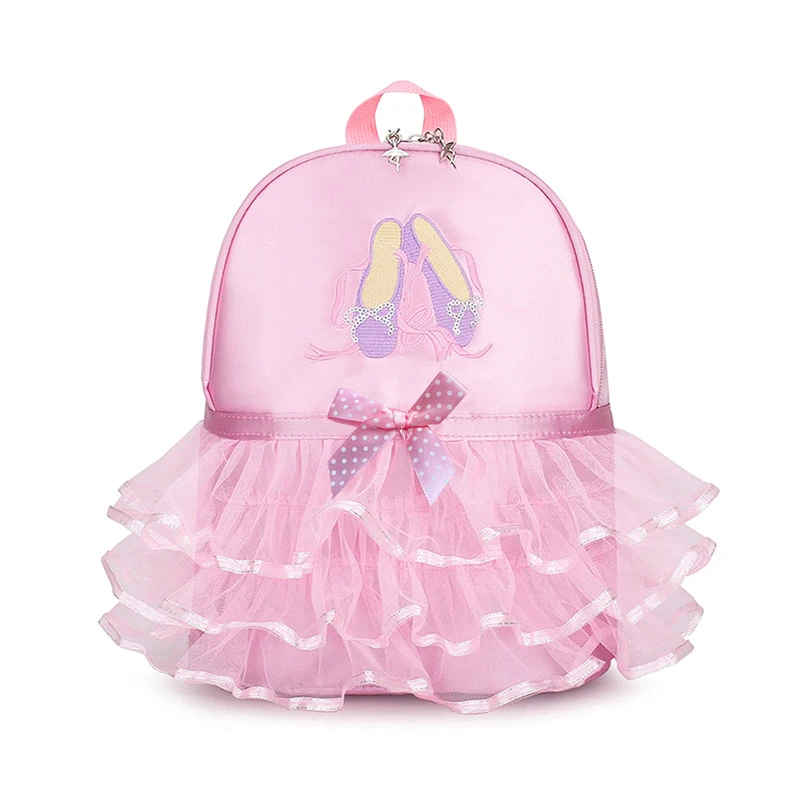 Pink Lace Girl Dance Bag For Girls Dance Ballet Bag For Girls Baby Children Ballerina Bag Kid Gymnastics Embroidered Backpack