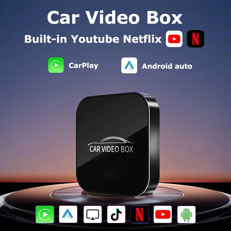 New Android 12 CarPlay AI Box Adapter Wireless CarPlay Android Auto Smart AI Box For Netflix YouTube FOTA Upgrade Car Multimedia