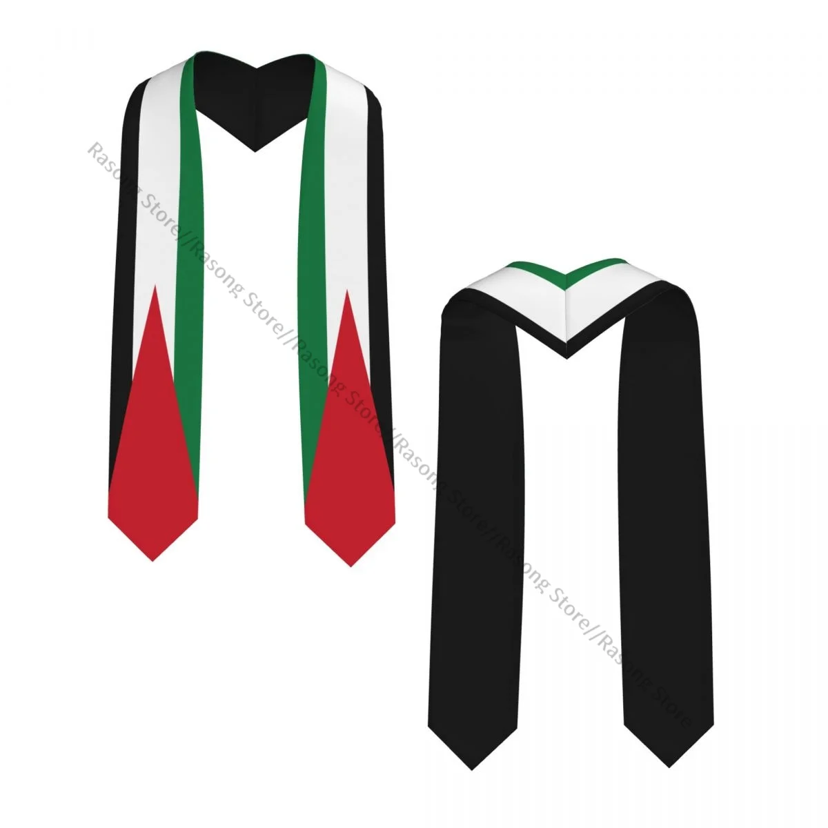 Graduation Stole for Academic Commencement Unisex Flag Of Palestine Adult Choir Stole Adult Honor Shawl