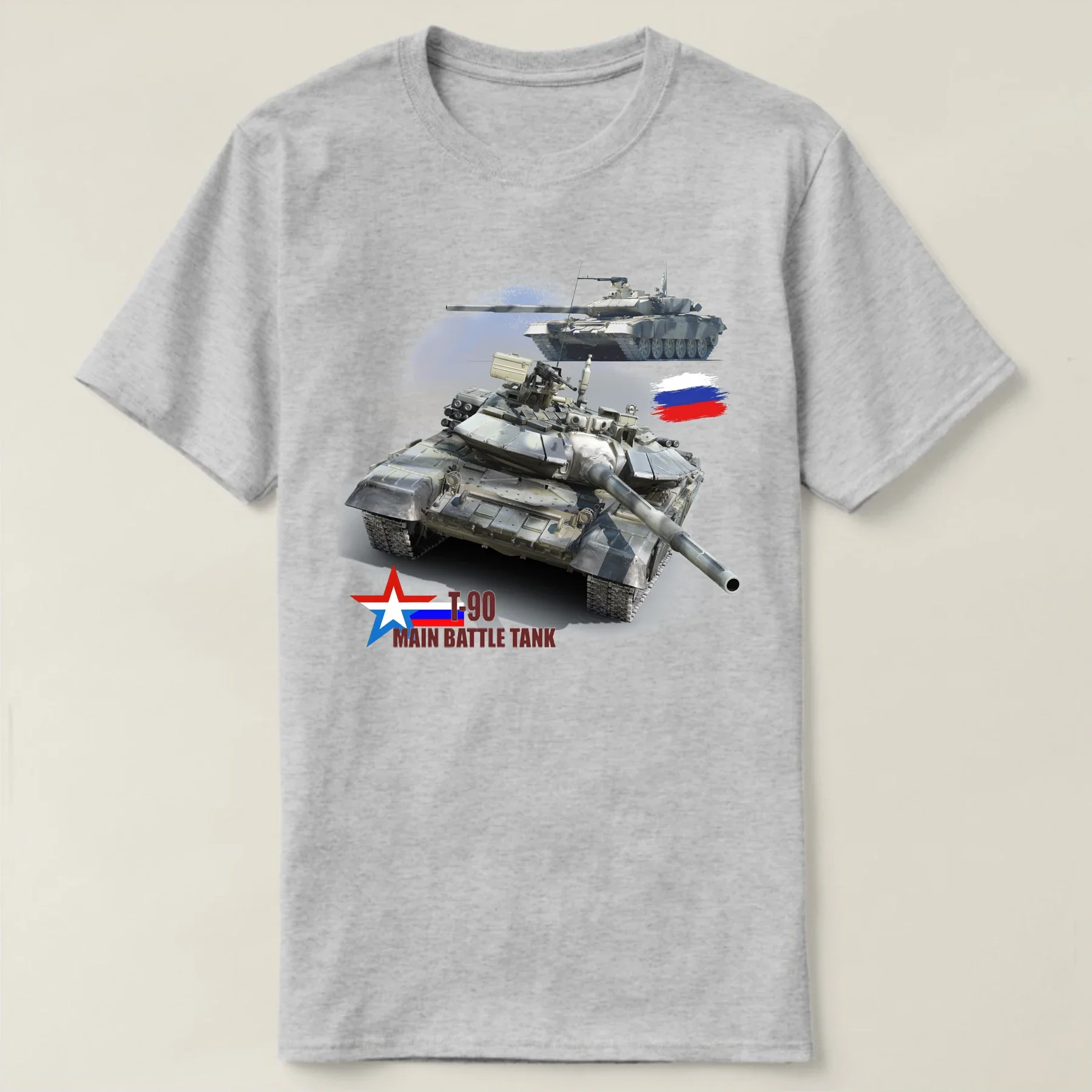 Maglietta per tifosi militari del carro armato di battaglia principale Panzer T-90 dell'esercito russo. T-shirt casual in cotone 100% a maniche corte, taglia superiore ampia S-3XL