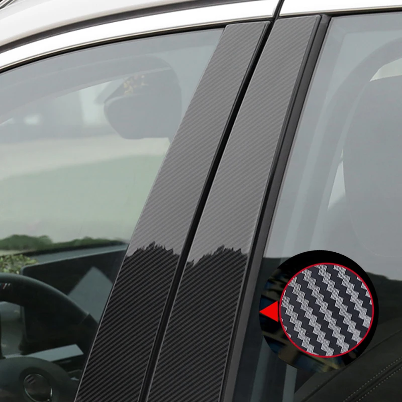 For Volkswagen VW Golf 6 MK6 2010-2013 Accessories Car Middle Column PC Window Trims Decoration B C Pillar Strip Sticker