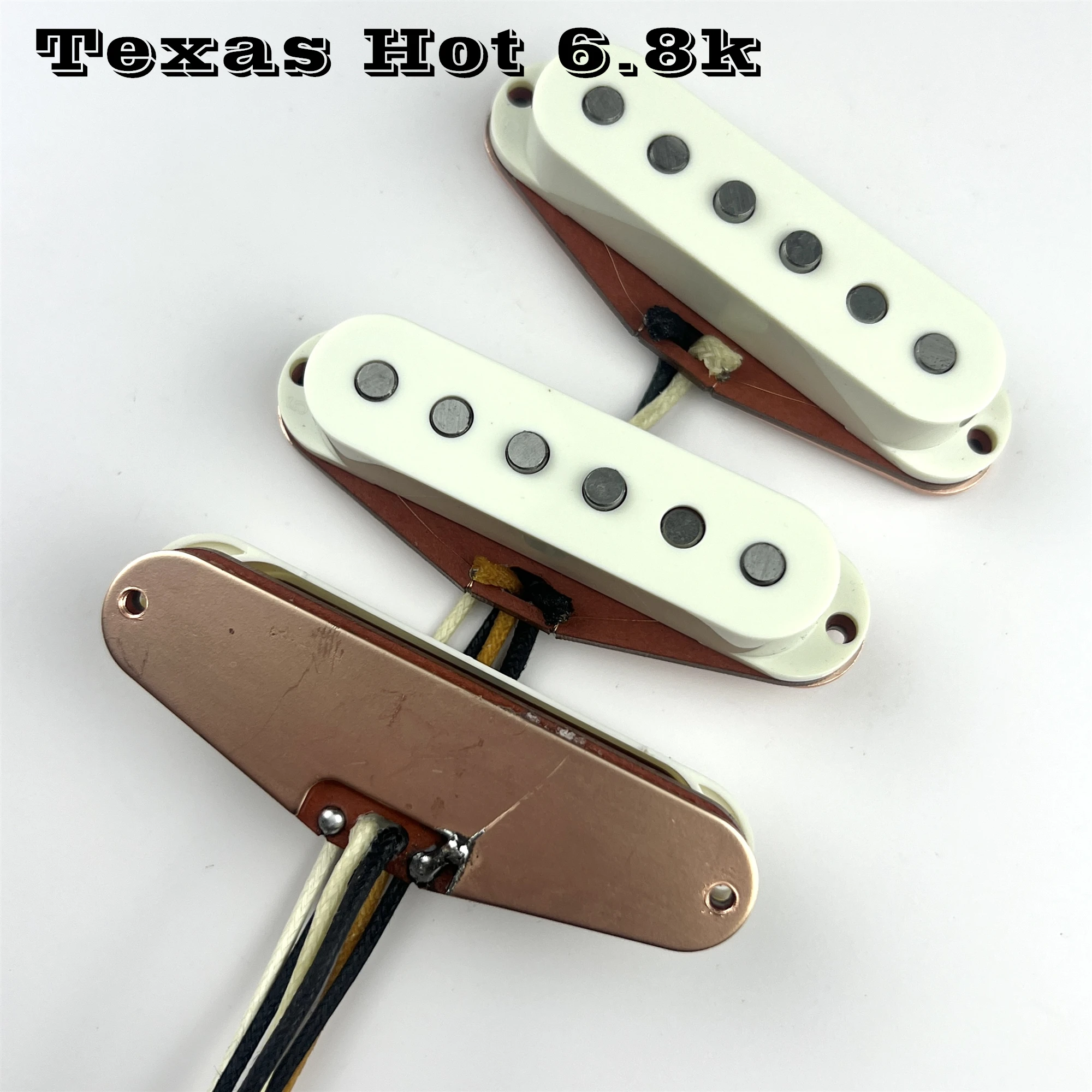 

Texas Hot Single Coil Pickup Set 6.8k Output for Strat Style Electric Guitar Vintage Tone Upgrade