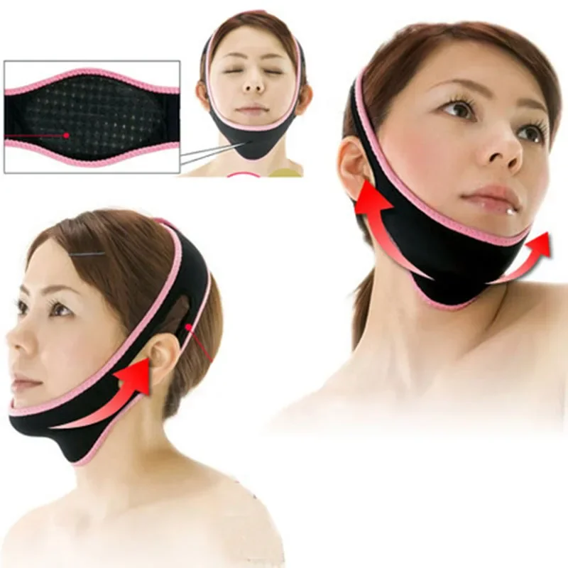 V Shaped Mask Strap Double-Chin Reducer Face Slimming Bandage Face Lifting Belt Tightener Slim Strap 1pcs