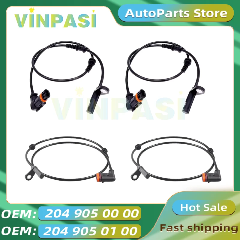 Sensores de velocidad delanteros y traseros adecuados para Mercedes Benz CLASE C W204 1624 Sensor de velocidad de rueda ABS de alta calidad 2049050000 2049050100