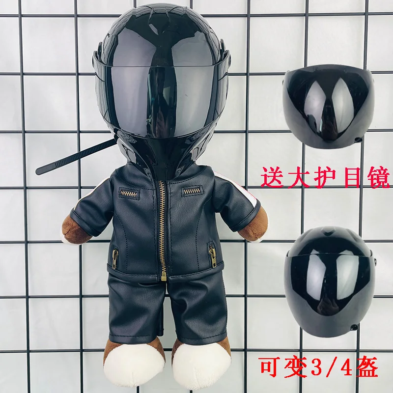 Motorcycle bear helmet riding and decorating car trunk pendant car home decoration backpack pendant small helmet