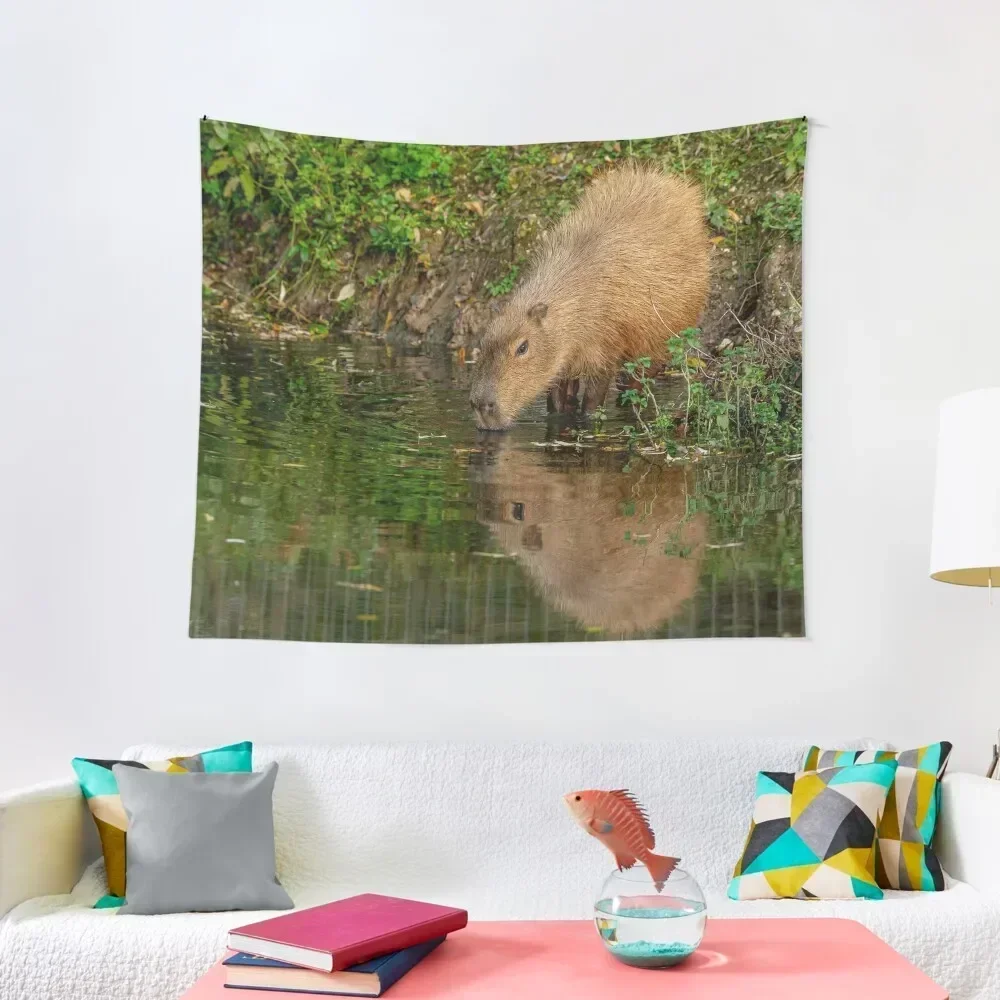 

Capybara taking the water Tapestry Things To The Room Decor For Room Tapestry