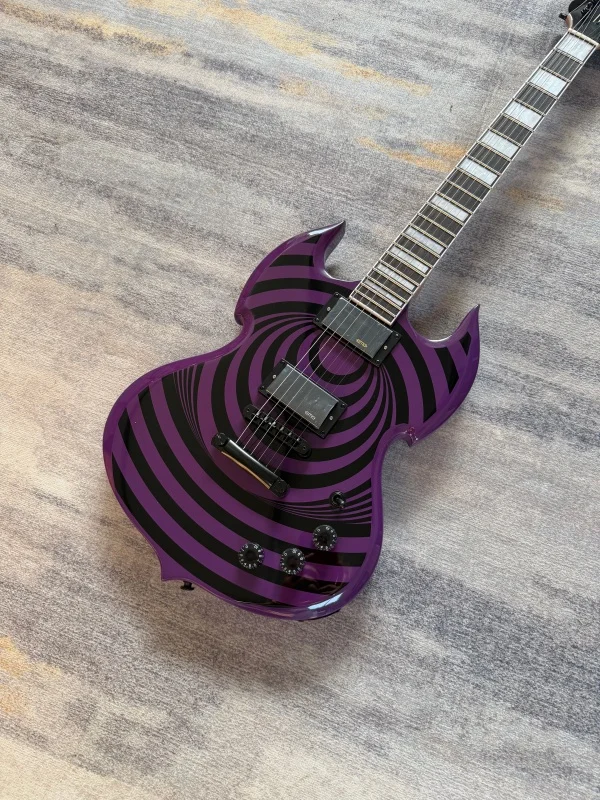 Chinese Electric Guitar  purple color S g mahogany body and maple neck