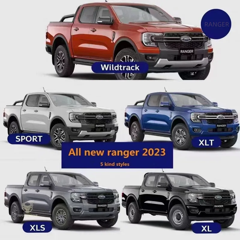 For Ford Ranger T9 2022 2023 2024 New Models Back Door Logo Letter RANGER Wildtrak Sport XLT XLS XL 3D Emblem Original Size ABS