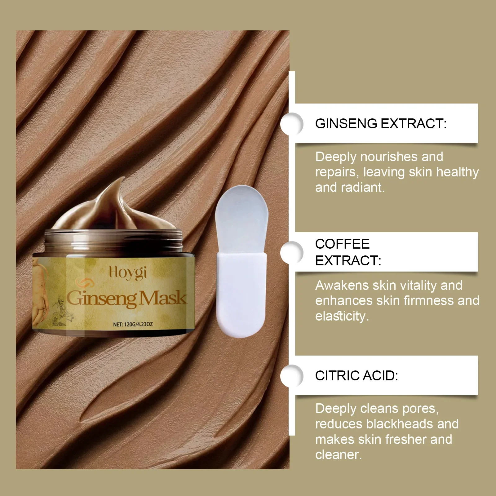 The Ultimate Firming and Hydrating Hoygi Ginseng Exfoliating Mask for Radiant and Youthful Skin with Natural Moisturizing Effect