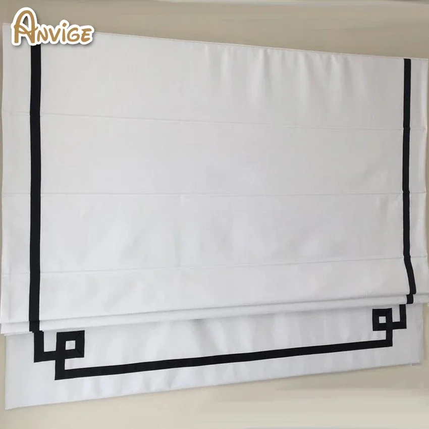 

Anvige modern 60 colors trim options,custom roman blinds for kitchen,easy to install,flat window treatment