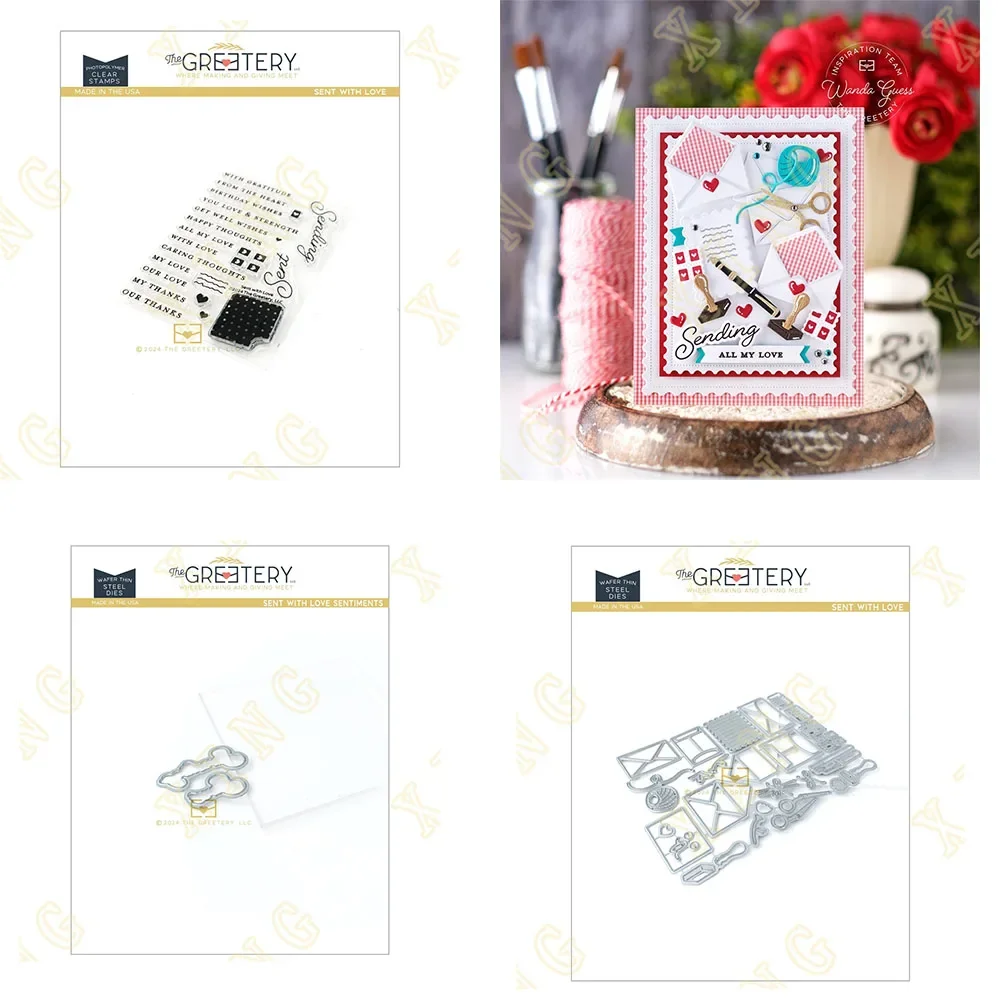 

Metal Cutting Dies Stamps Scrapbook Diary Decoration Embossing Cut Dies Template DIY Greeting Card Handmade Sent With Love New