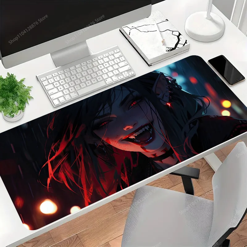 Elf Vampire Fantasy Girl Mousepad Mouse Mat Desk Mat With Pad Gaming Accessories Prime Gaming XXL Keyboard Pad Padding Mat