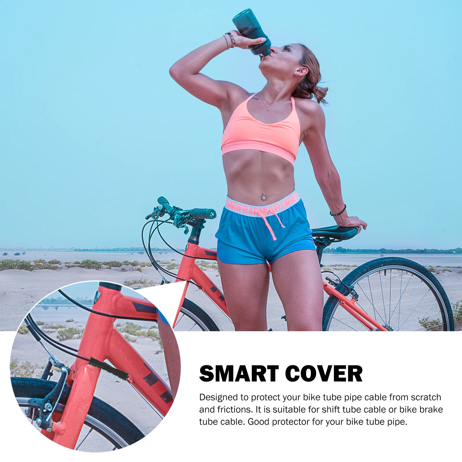 

10pcs Bike Sleeve Line Guard For Frame Protector Plastic Cycling Bike Cycling Line Guard Supplies Accessories Cover Wrap
