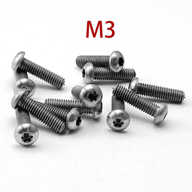 

10pieces M3 Half Round Head T8 Torx Screw for DIY Knife Handle Screw, Stainless Steel Modified Knife Screw Making Accessories