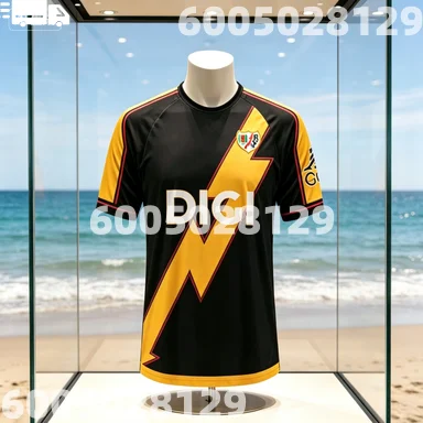 

New Unisex Rayo Vallecano 26 Third Football Jersey Short-Sleeve Quick-dry Breathable Trendy Match & Daily Wear Family Kids Tees