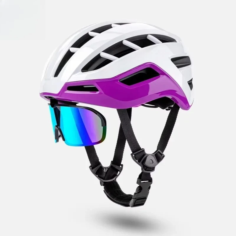 Dual Sport Bicycle Helmet with Magnetic Goggles Outdoor Road Mountain Bike Safety Equipment for Outdoor Riding