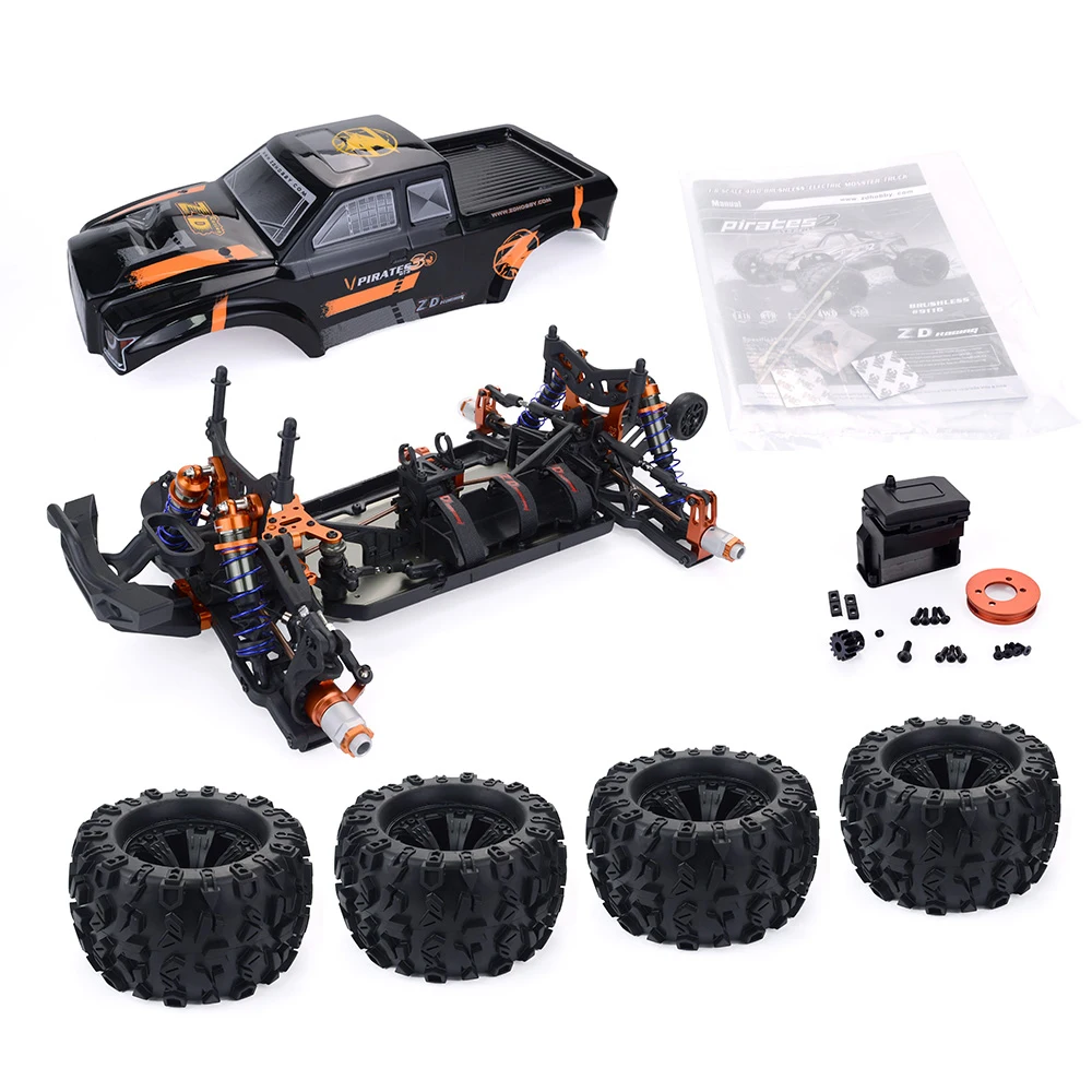 ZD Racing 9116-V4 MT8 Pirates3 3S 2.4G 4WD 1/8 RTR MONSTER Truck Buggy Off-road Truggy Vehicle 80-90km/h 400m Distance RC Car