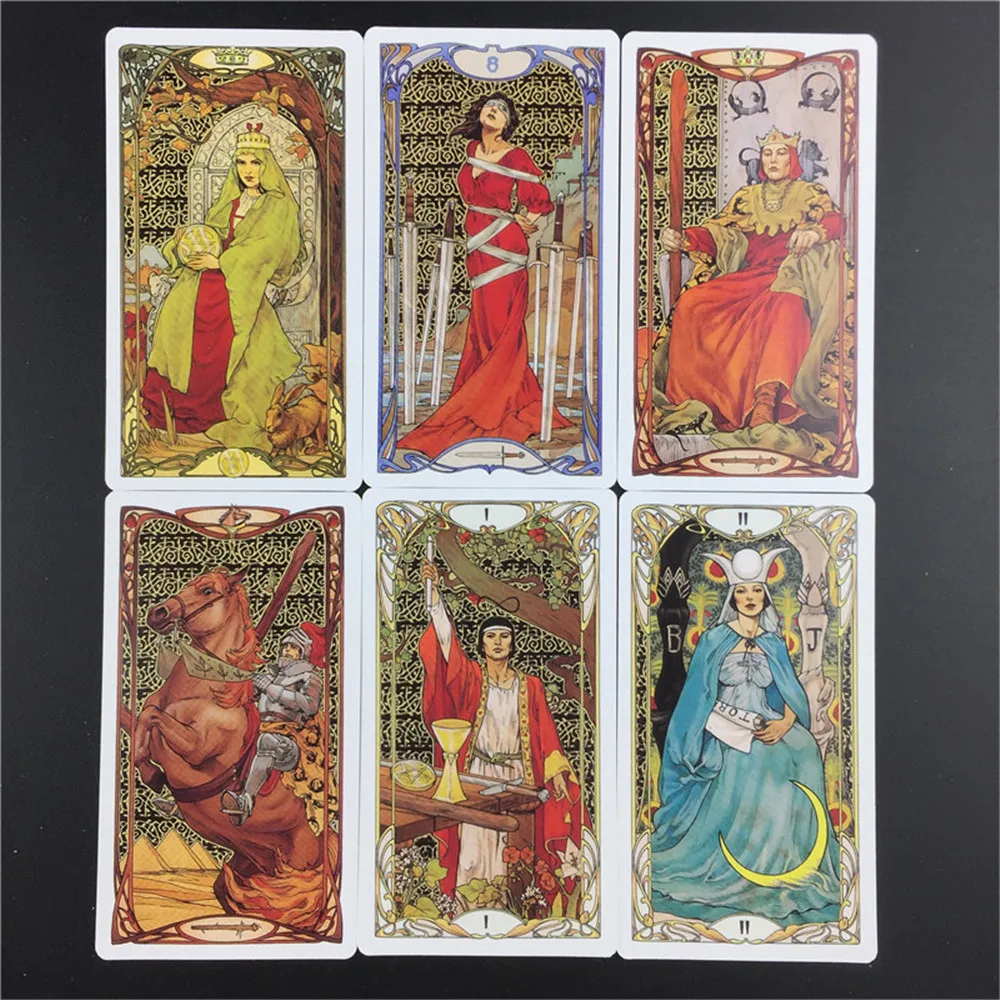 Golden Art Nouveau Tarot CARDS Deck BOARD GAMES