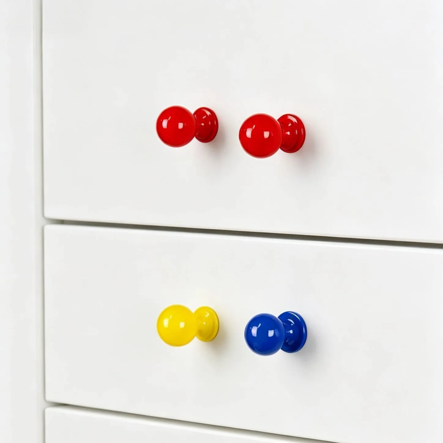 Simple Color Round Ball Cabinet Pulls Door Handle Wardrobe Drawer Knobs and Single Hole Cabinet Furniture Hardware Handle