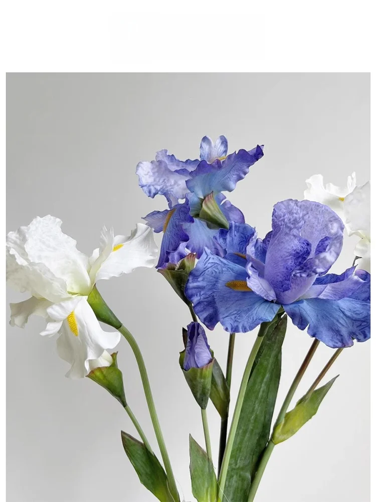 

Искусственный цветок Eku pro Premium: имитация ириса, сине-фиолетовый, для ландшафтного дизайна, из шелка, для домашнего декора...
