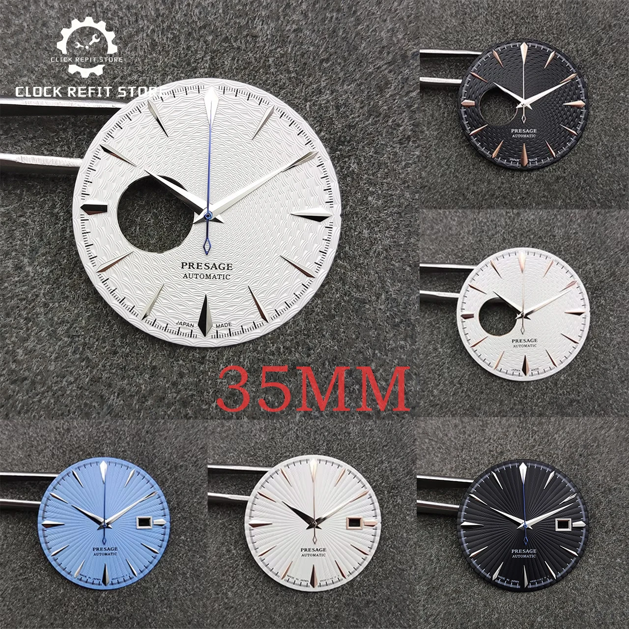Luxury 35MM Automatic Watch Dial Compatible With NH35 NH36 4R 38 Movement Men's Replacement Part