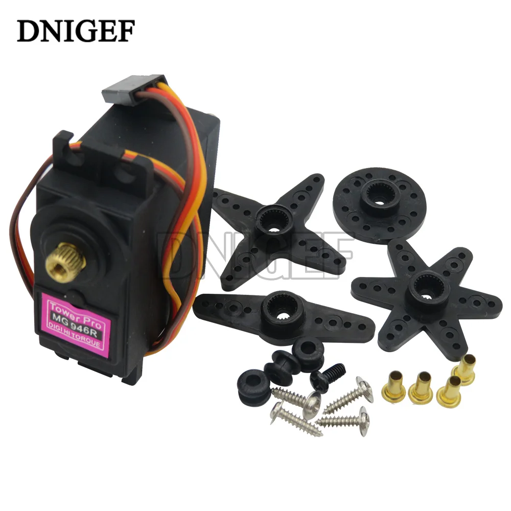 DNIGEF 1 PCS MG945 MG946 MG995 MG996R MG90S Servos Digital Servo Motor for Car RC Helicopter Boat Robot Toys Kit