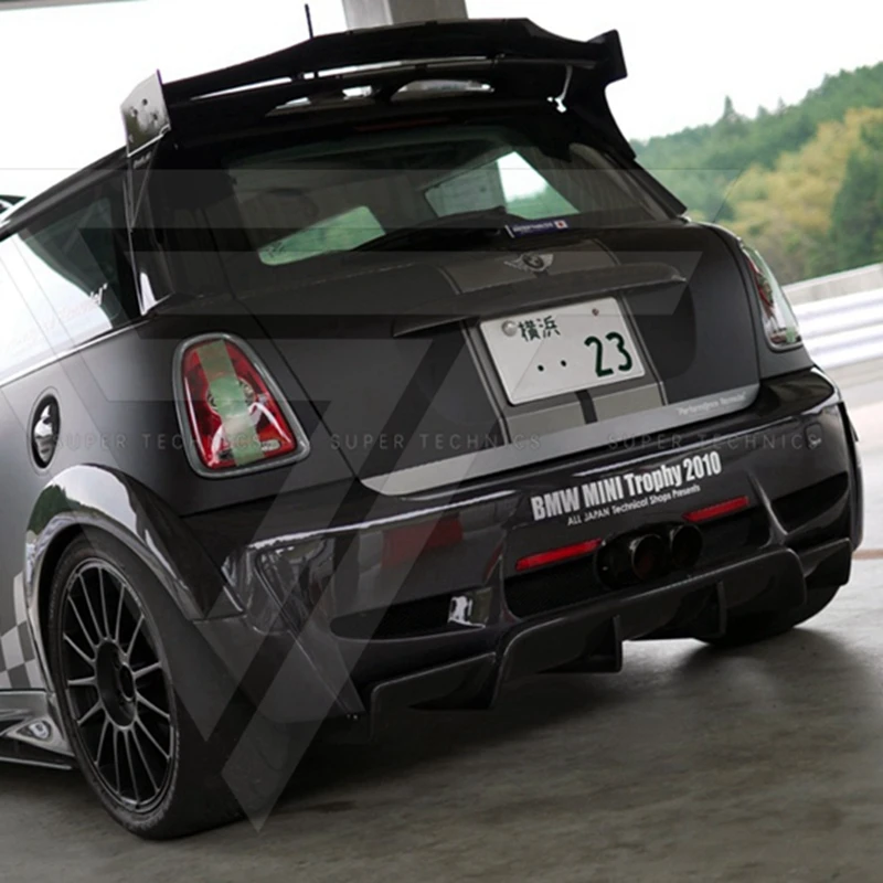 Car styling carbon fiber rear spoiler roof window wing racing body kit For BMW MINI COOPER S R56 R57 modified DUELL AG style