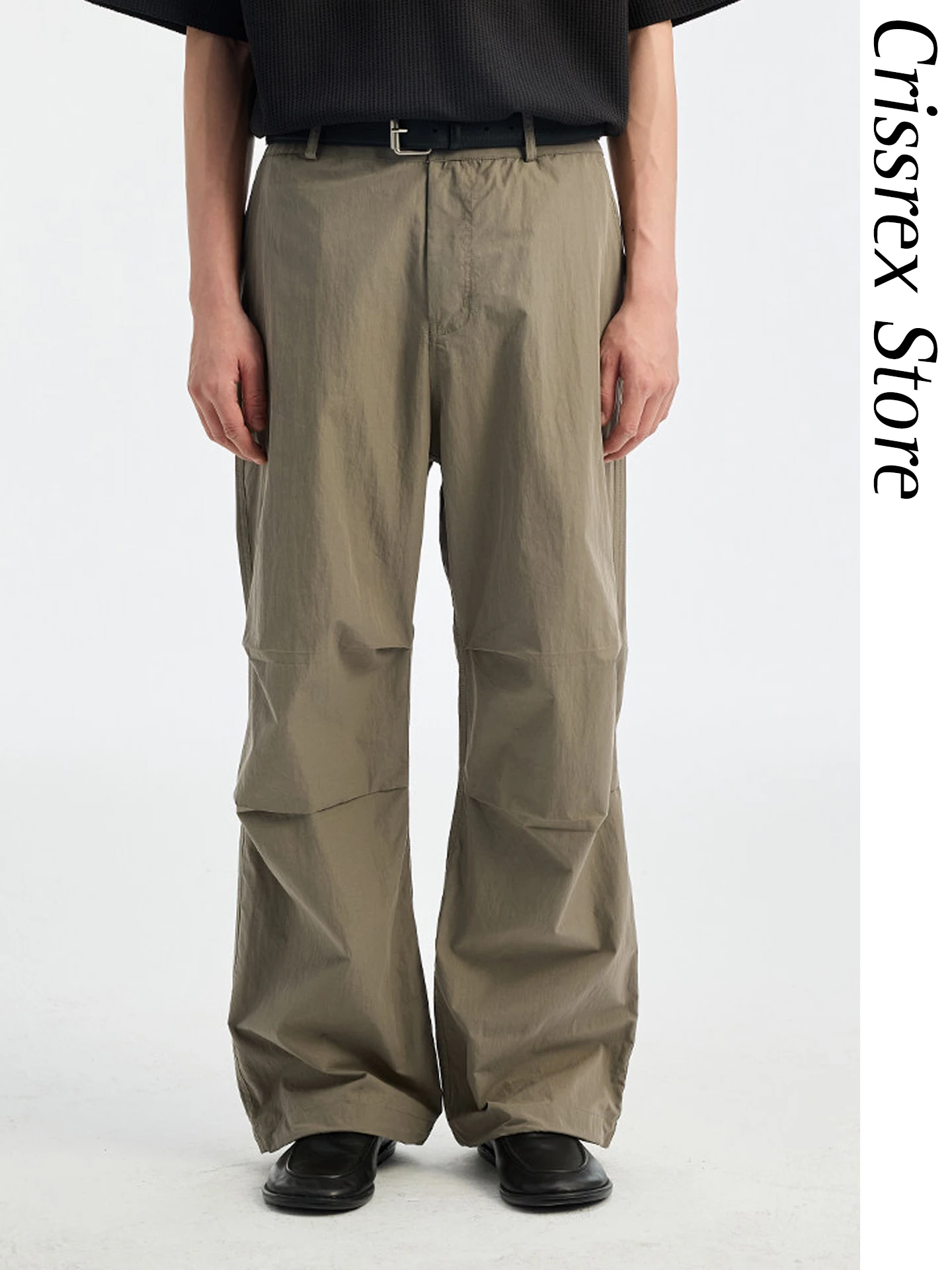 

Crissrex Store BUTILL Washed Cotton Polyester Blend Paratrooper Pants Commute Straight Casual Long Trousers Youth Fashion