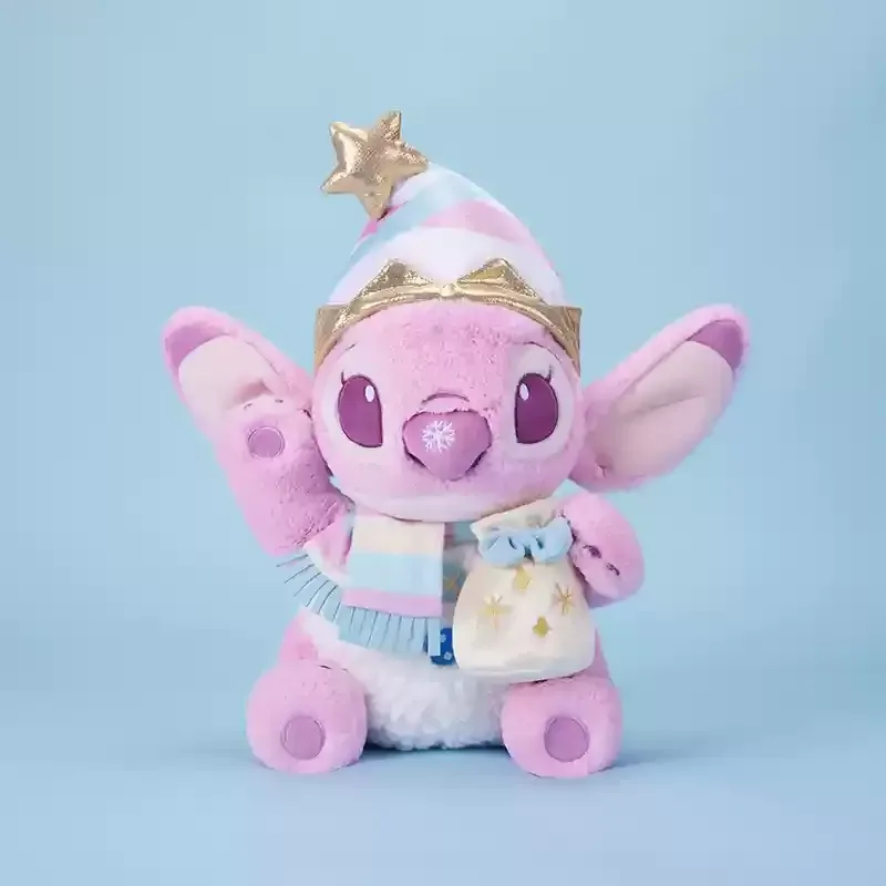 Disney – bonhomme de neige officiel Stitch, Winnie l'ourson, pendentif, cadeau pour la journée des enfants, jouet Animal en peluche, remplissage en tissu doux