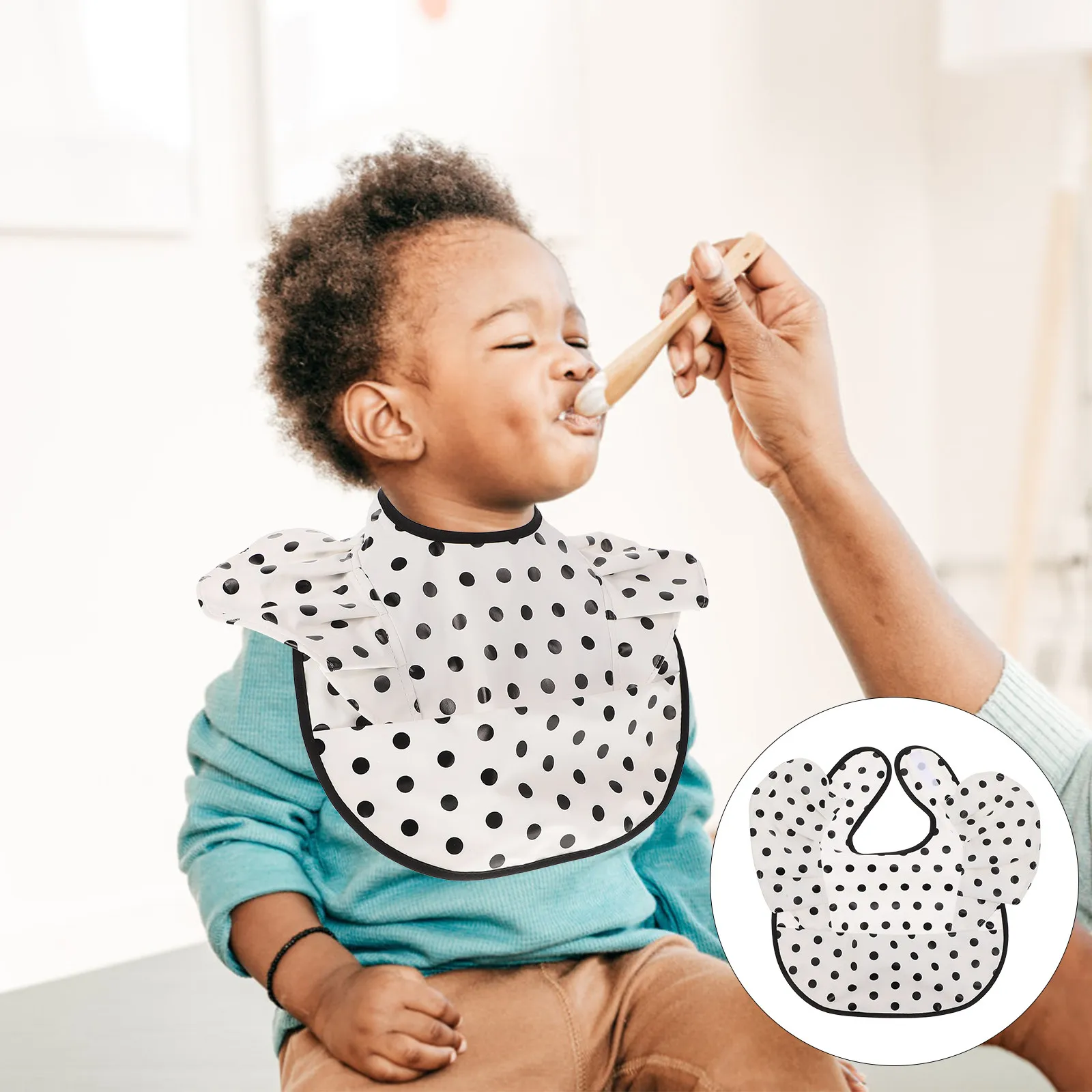 

Infant Bib Apron Waterproof Non-Woven Fabric No Odor Reusable Easy Clean for Baby Drooling Eating Mess Protection