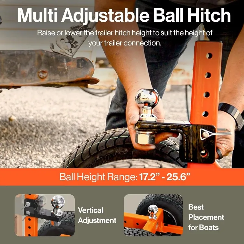 New Metal Electric Trailer Trolley Utility Dolly Tug Mover Boat Tow Ship Movers 2000kg Load Capacity OEM Shopping Tools