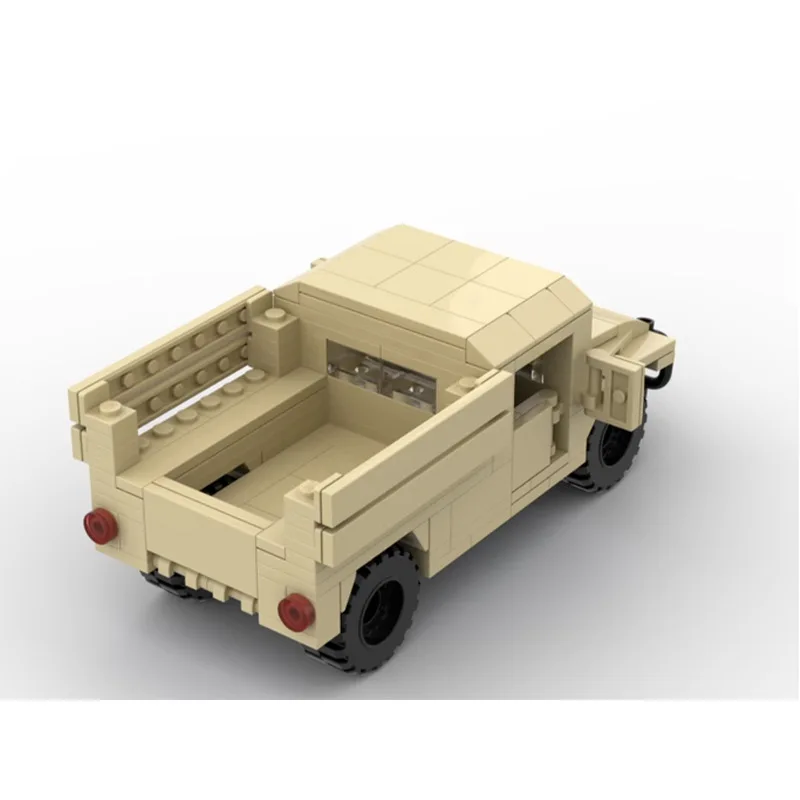 MOC Hummer Panzer Militärisches Geländefahrzeug M1114 M1025 M998 Modell-Baustein-Set Kinder-Bauspielzeug Jungen-Geburtstagsgeschenk – Detail 3