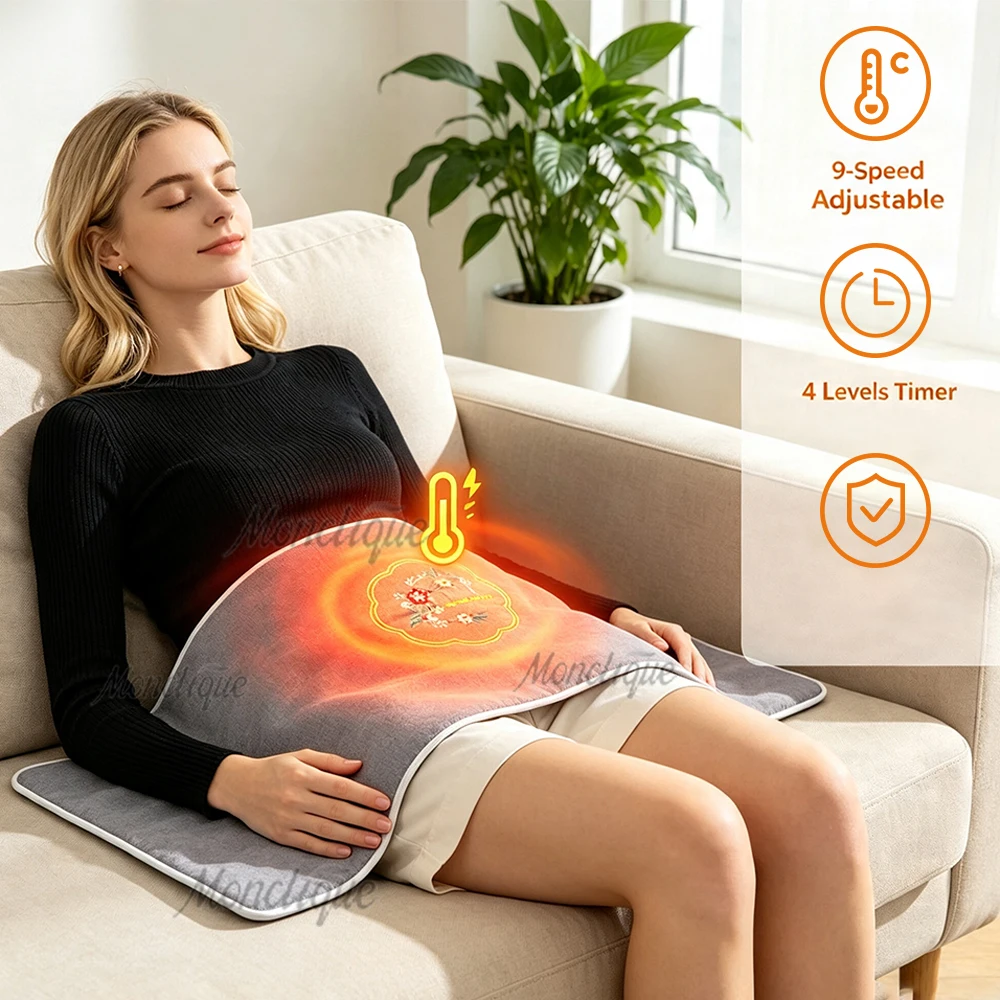 Large Electric Heating Moxibustion Pad Multi-speed Temperature Smart Timing Hot Compress Blanket Back Relaxed Anti-fatigue