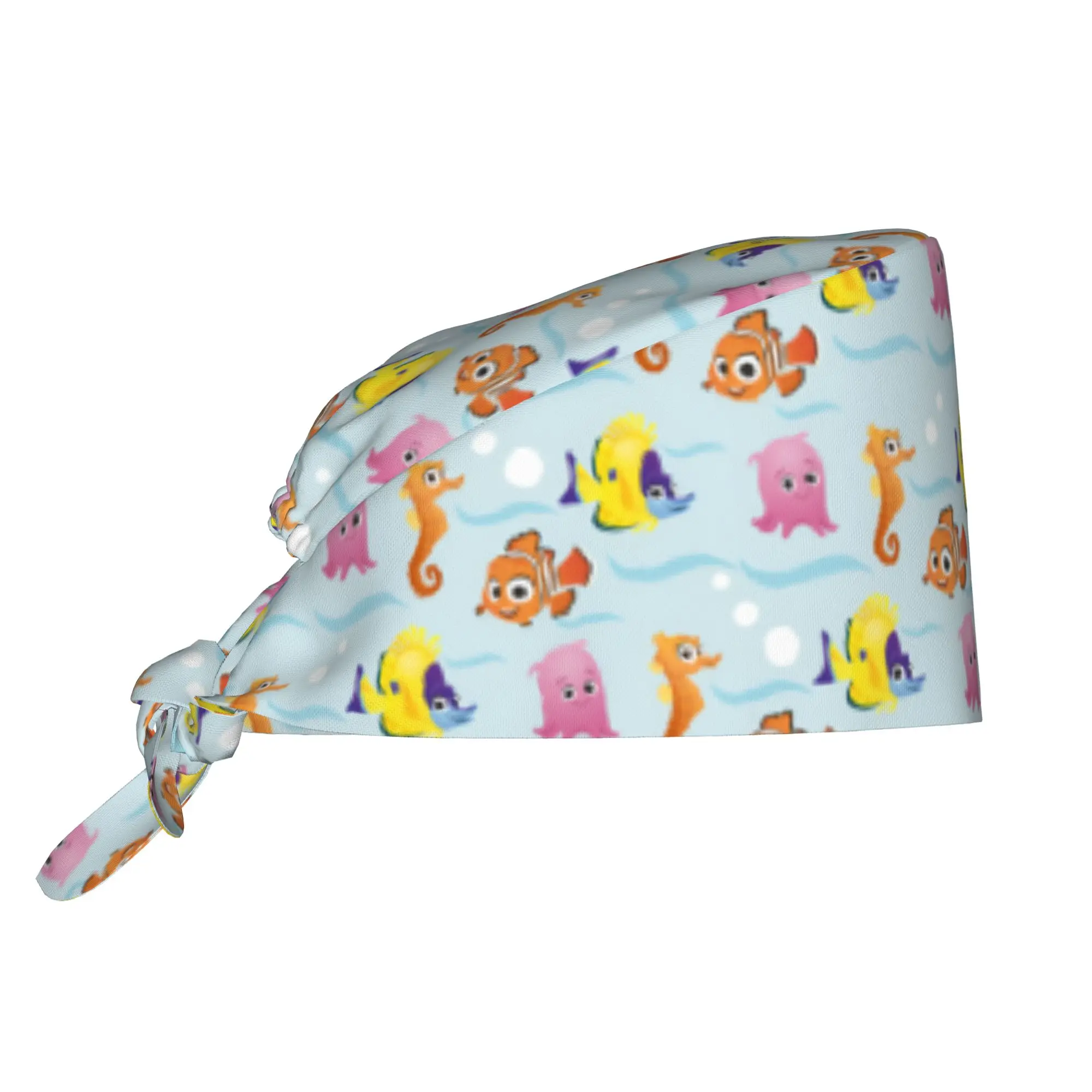 Custom Findinges Anime Nemoes Cleaning Working Cap Comfortable Unisex Fish Scrub Cap Surgicals Hat Nurse Scrubs Hat Nurse