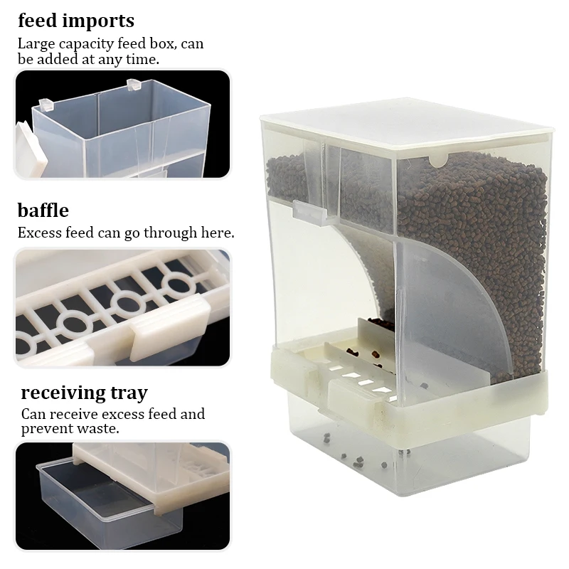 반려동물 새 먹이 공급기, 튀김 방지 음식 용기, 앵무새 걸이식 자동 먹이 공급기, 찌르레기 호랑이 피부 모란, 1 개