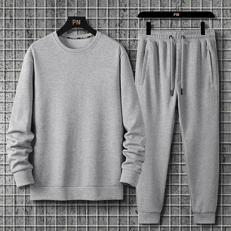 

Tracksuit Men Sportswear Sets Aesthetic Hoodies Clothing Suit 2 Pieces Sweatshirt + Sweatpants Plus Size 7XL 8XL 9XL 10XL